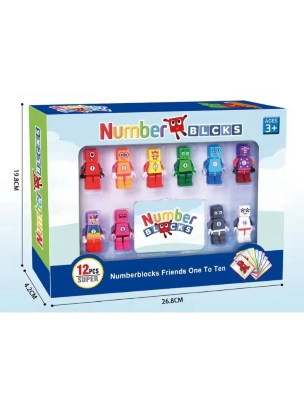 #1-10 number blocks mini Lego like characters